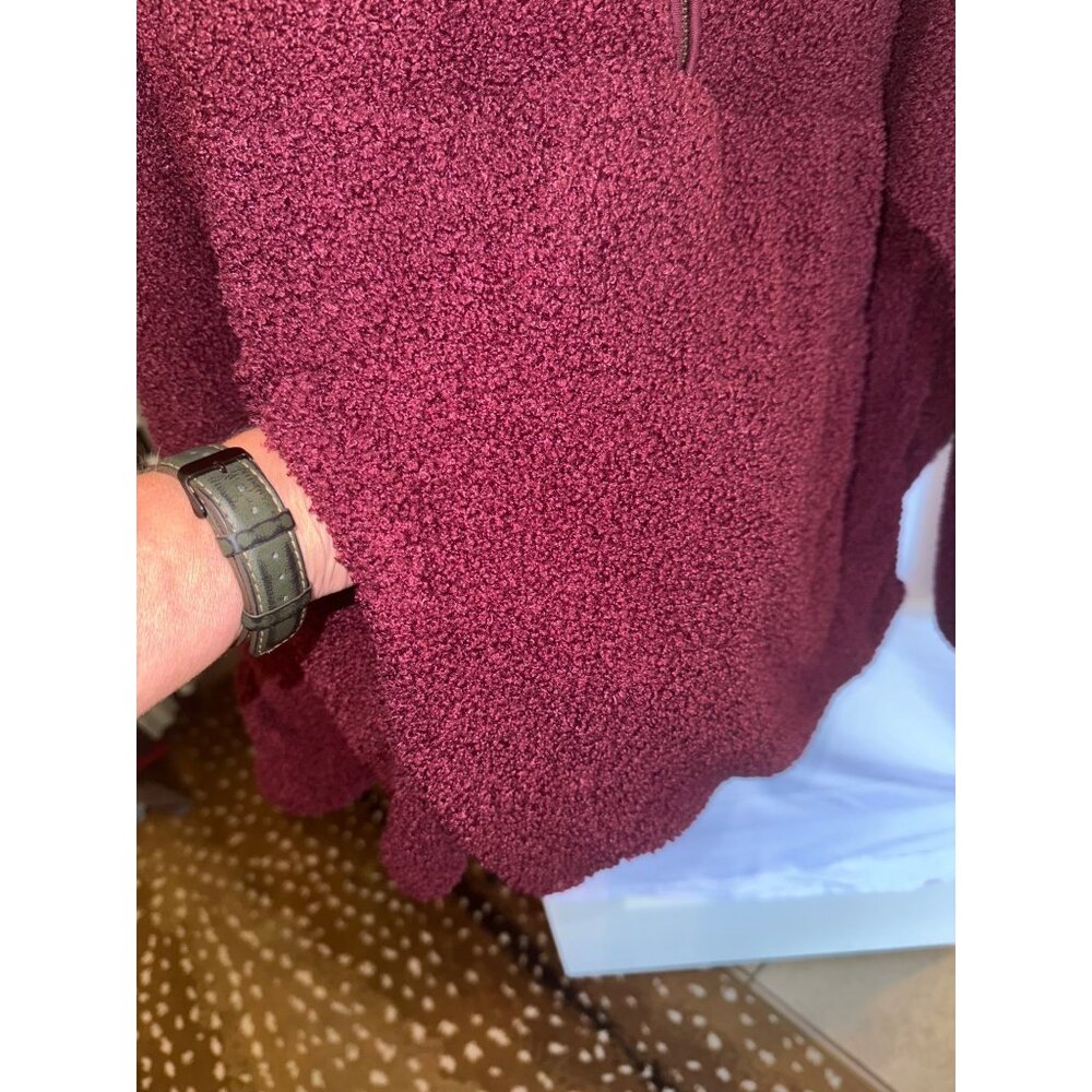 Texas A&M Sherpa Fleece Pullover Plus Sz XXL Burgundy Jacket 1/4 Zip Colosseum - Picture 9 of 10